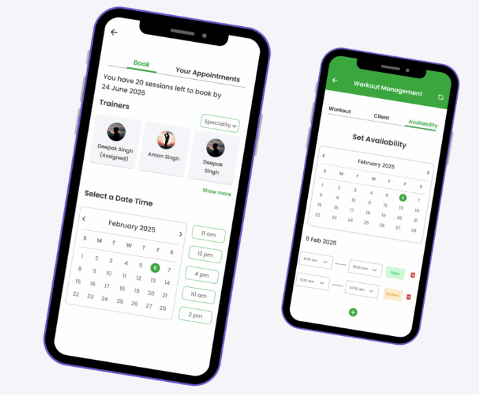 WellVantage — personal training schedules, sessions, and upsell management