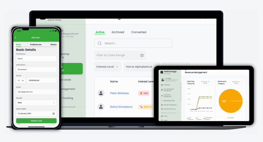 WellVantage — lead management and sales funnel for gyms