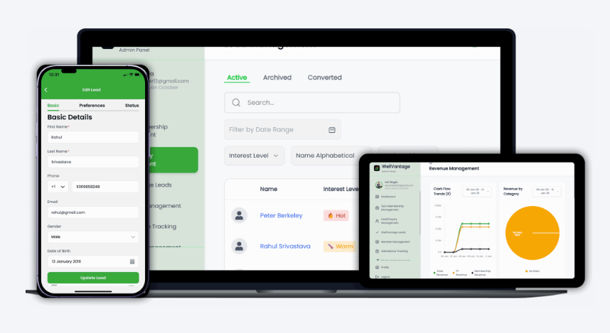 WellVantage lead management — pipeline and follow-up automation